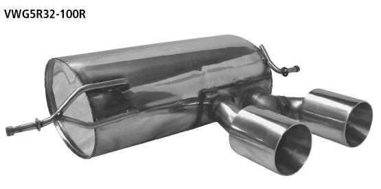 Doppel-Endrohr mitte 2x Ø 100 mm