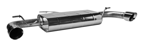 Single Tailpipe LH+RH 1x Ø 90 mm 30° angled cut