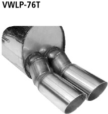 Double Tailpipe 2x Ø 76 mm