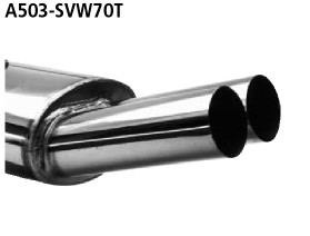 Double Tailpipe 2x Ø 70 mm