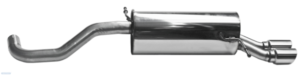 Double Tailpipe 2x Ø 76 mm 20° angled cut - w/o exhaust flap