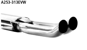 Double Tailpipe 2x Ø 76 mm DTM