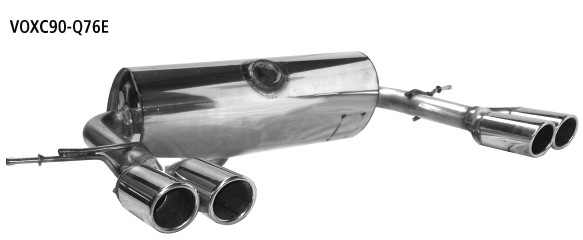 Doppel-Endrohr LH+RH 2x Ø 76 mm 20° schräg geschnitten mit Lippe