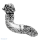 Tailpipe 1x 63 mm 90° downwards for original rear apron - with exhaust flap