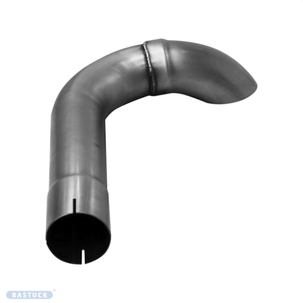Tailpipe 1x 63 mm 90° downwards for original rear apron - w/o exhaust flap